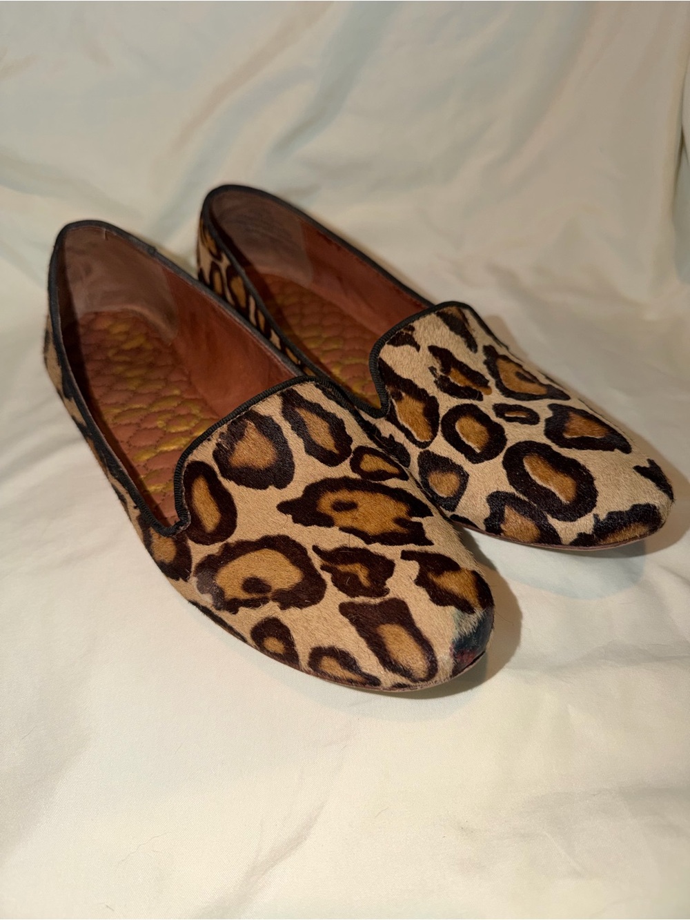Sam Edelman Alvin Loafers in Leopard-Print Calf Hair